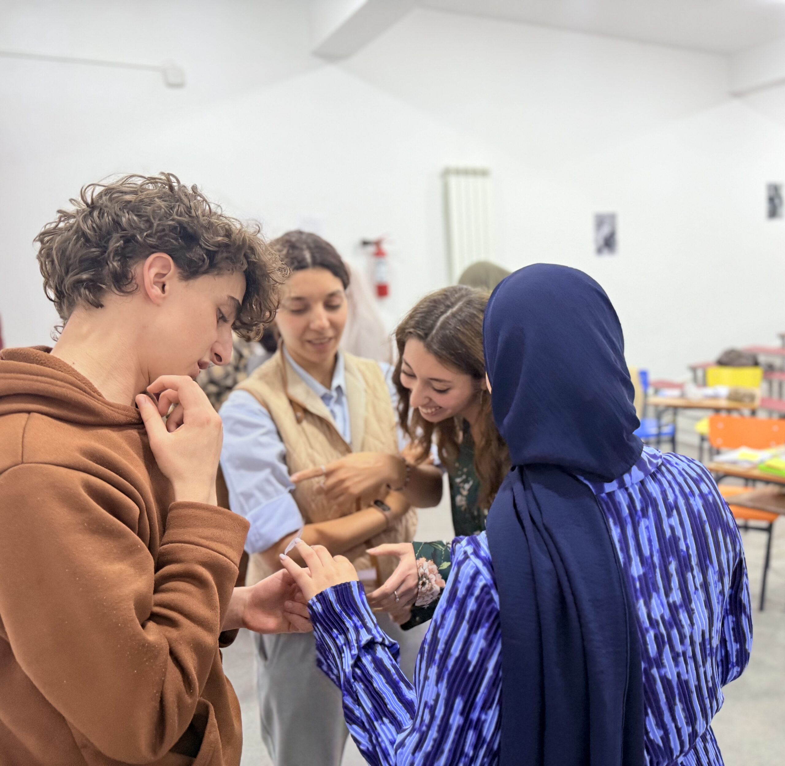 Students studying